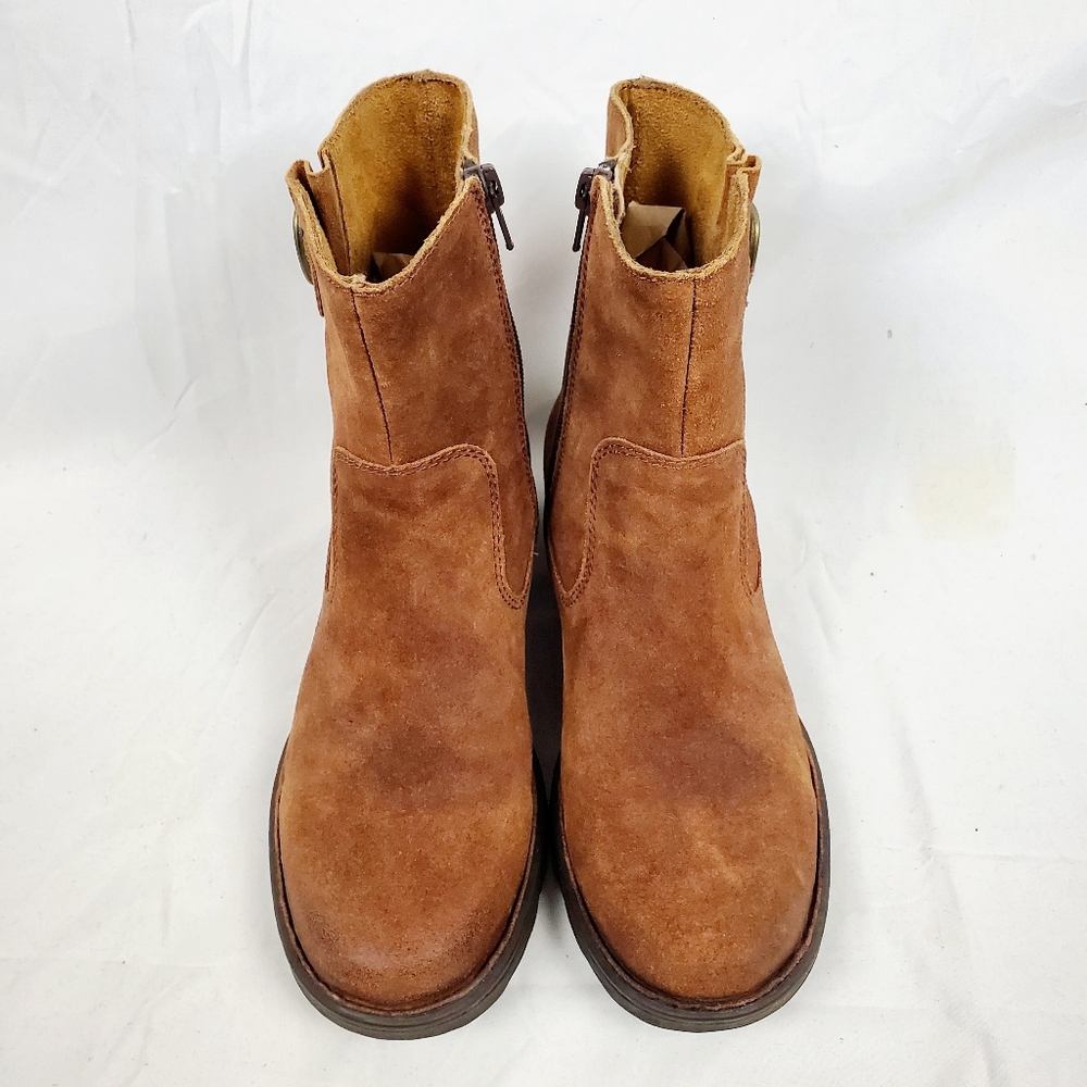 Born Eila Brown Suede Boot Buckle Detail - Picture 4 of 11